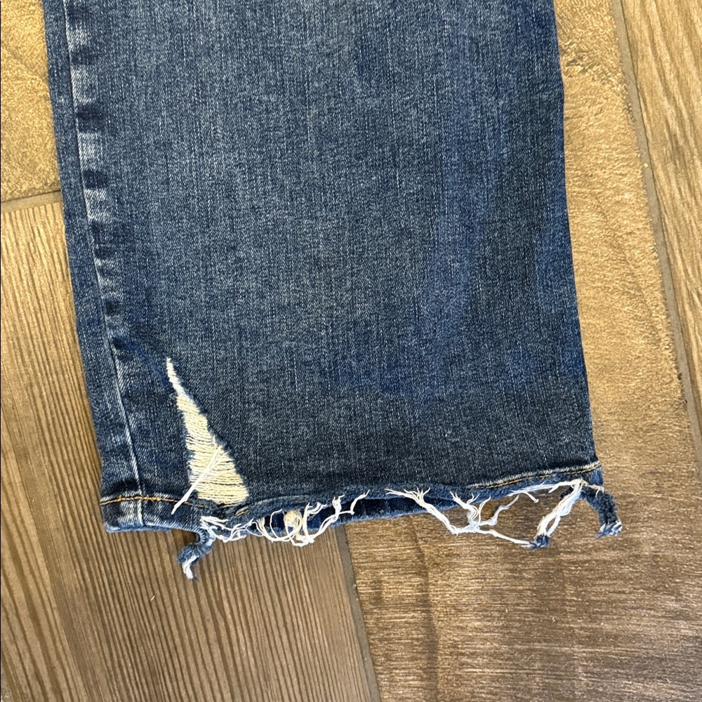 Flying Monkey High Waist Distressed Crop Jeans Size 26 | Pleated Wide Leg - Picture 7 of 12